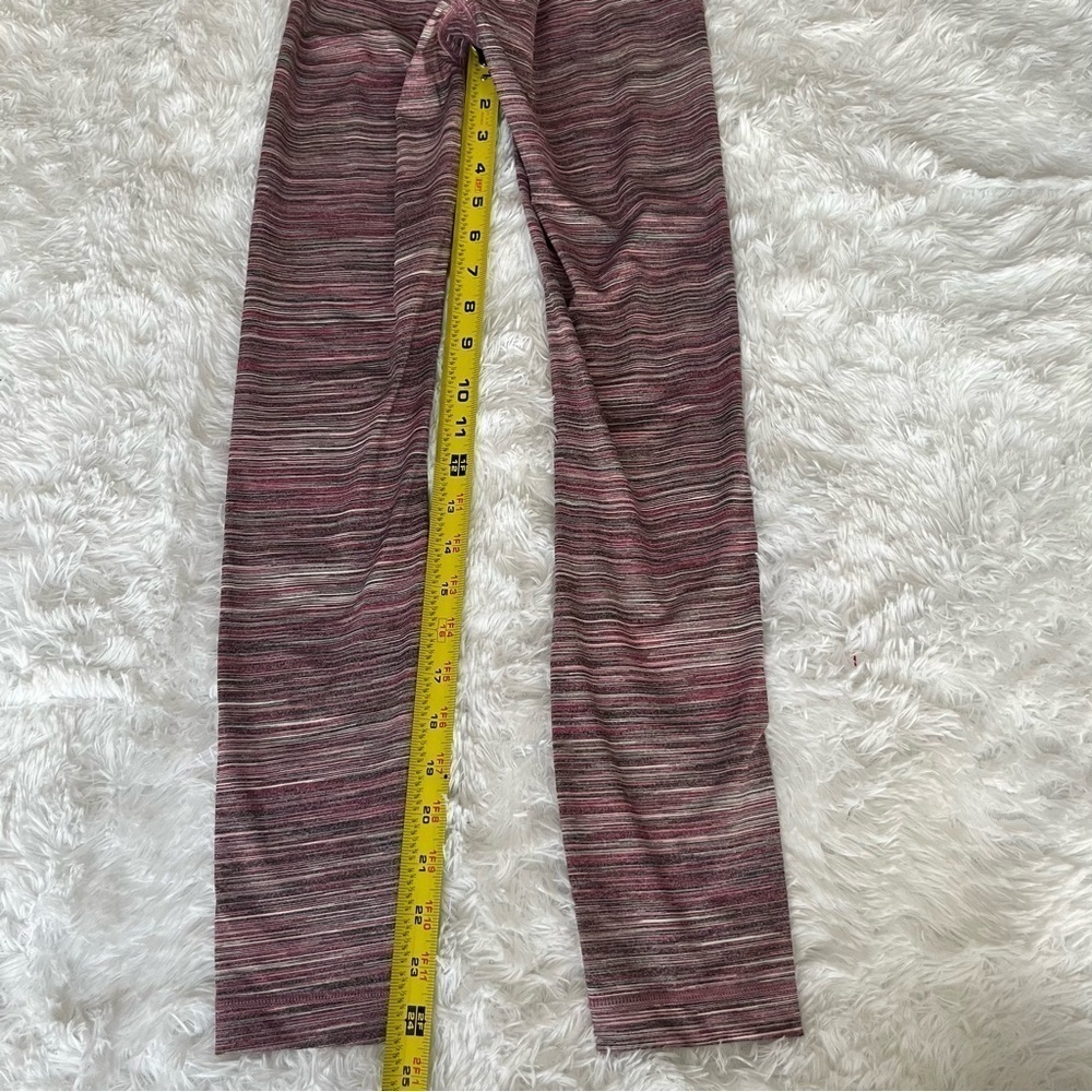 Lululemon Wunder High Rise Under Edged Stripe Active Ruby Leggings Size 2 - Picture 8 of 11